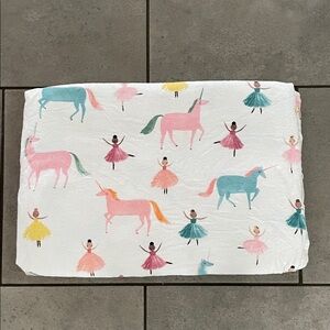 Pottery Barn Kids Whimsical Print Flannel Sheets and Duvet Set